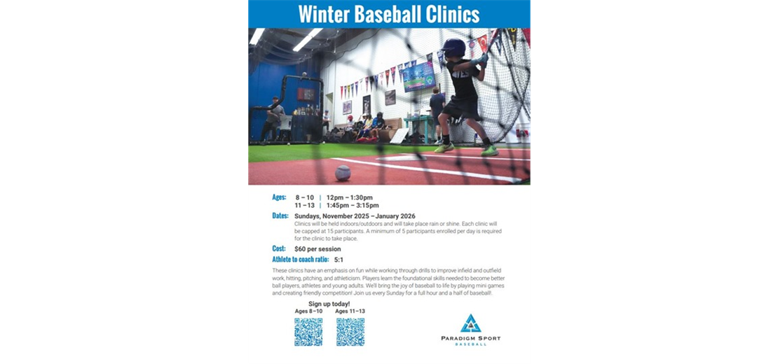 2025-2026 Paradigm Winter Baseball Clinics