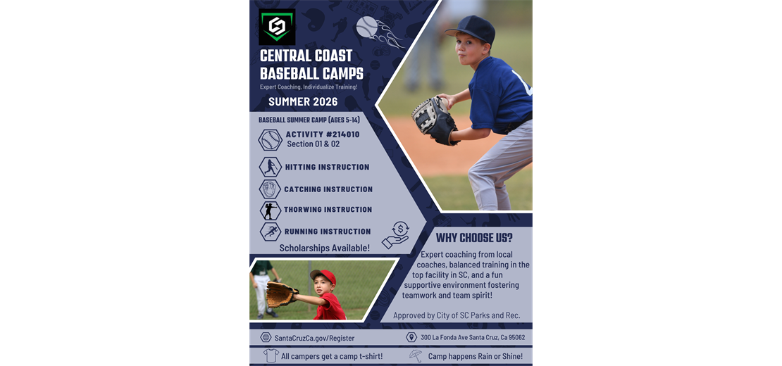 Central Coast Baseball Camps - Summer 2026